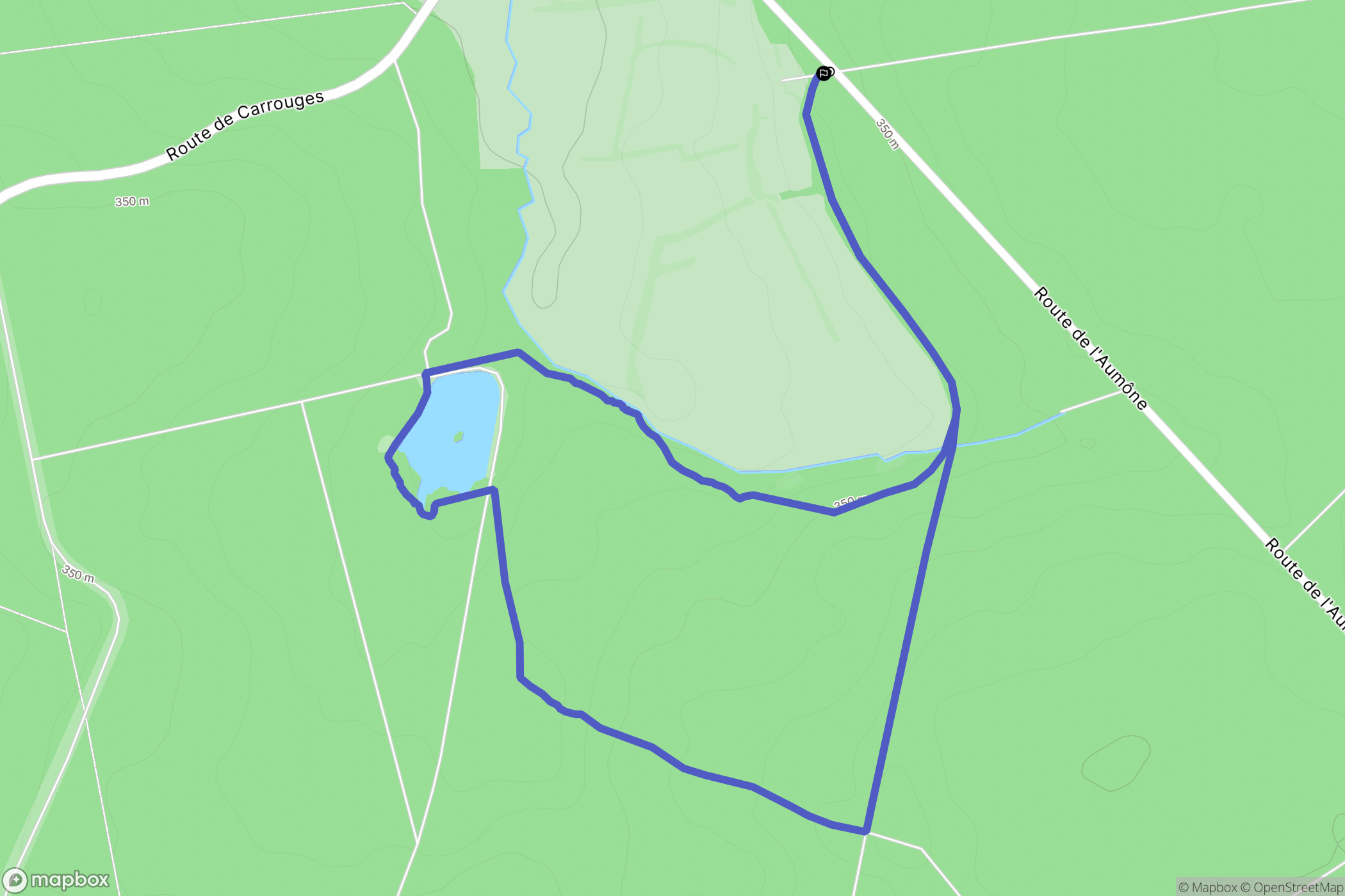 La Lande-de-Goult : carte du parcours de randonnée - France