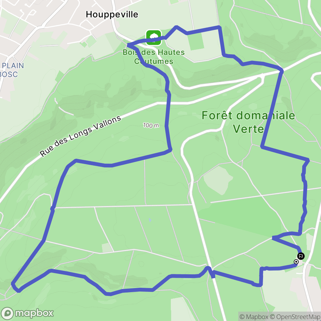 Bois-Guillaume : carte du parcours de randonnée - France