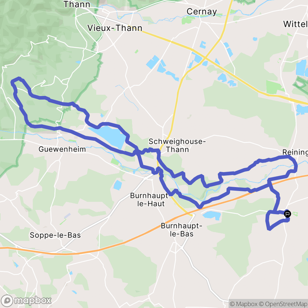 Heimsbrunn : carte du parcours de randonnée - France
