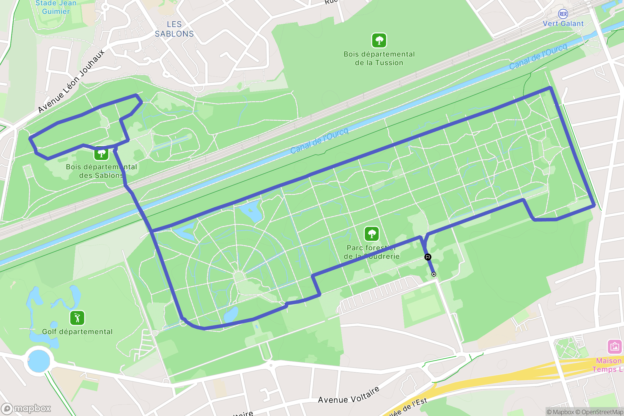 Vaujours: routekaart voor buitenactiviteiten - France