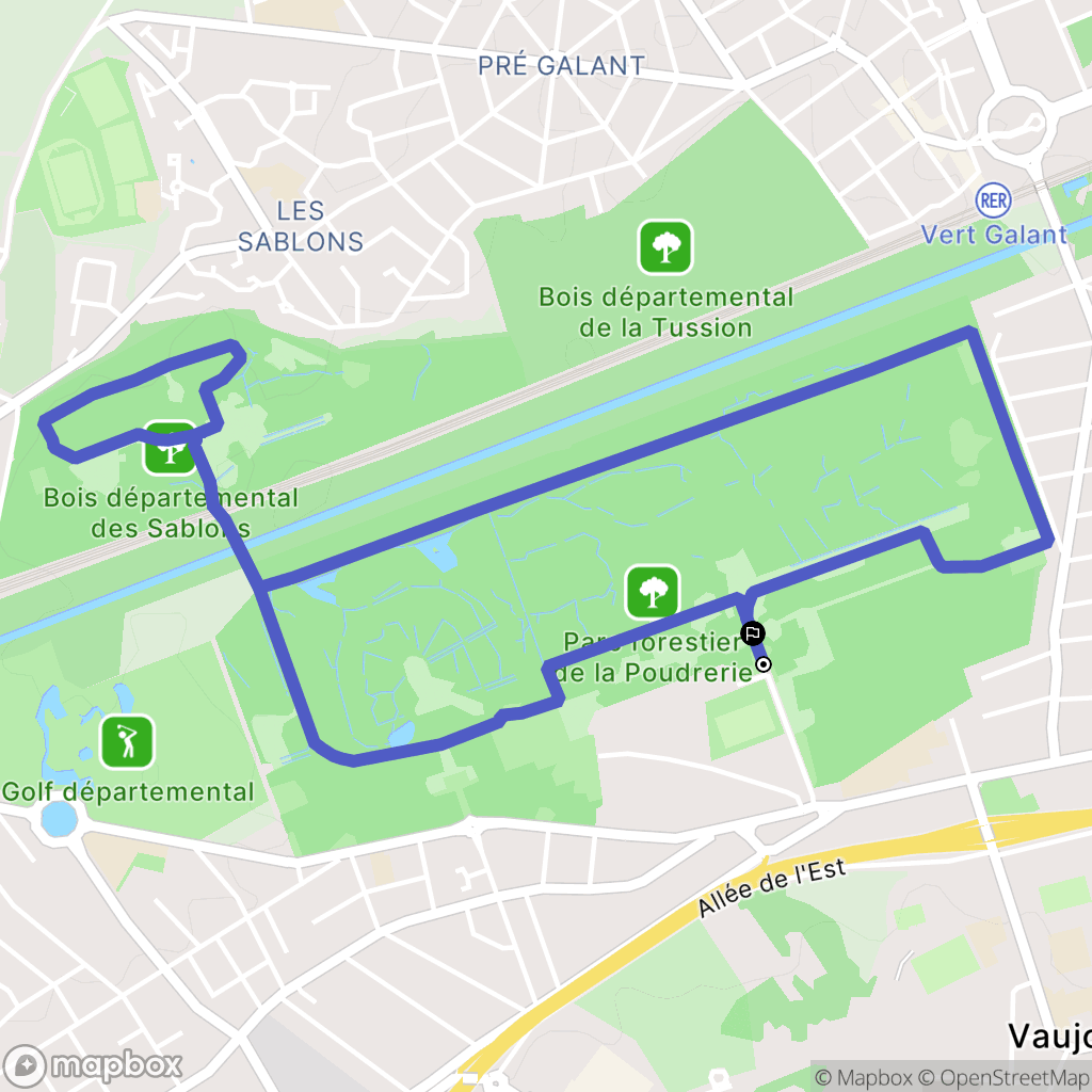 Vaujours: routekaart voor buitenactiviteiten - France