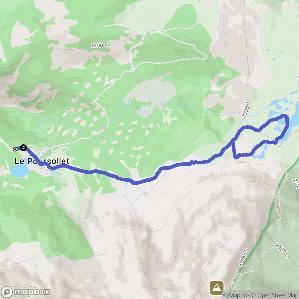 Livet-et-Gavet : carte du parcours de randonnée - France