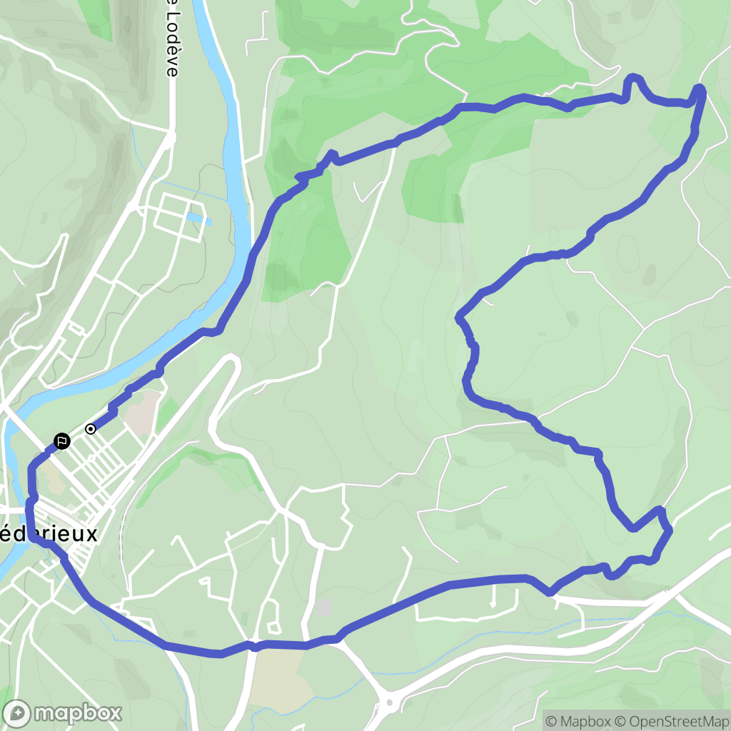 Bédarieux : carte du parcours de randonnée - France