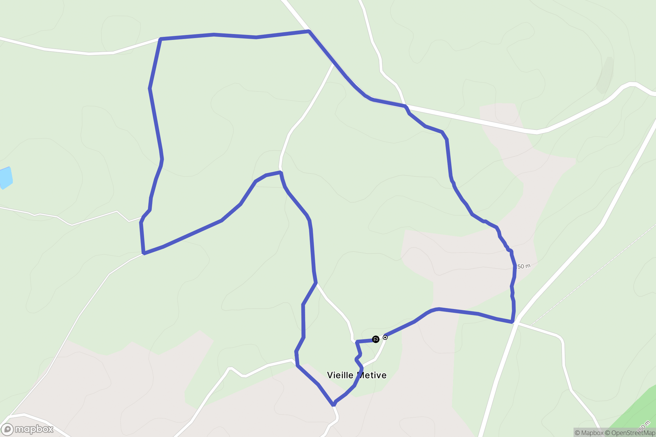 Asnois : carte du parcours de randonnée - France