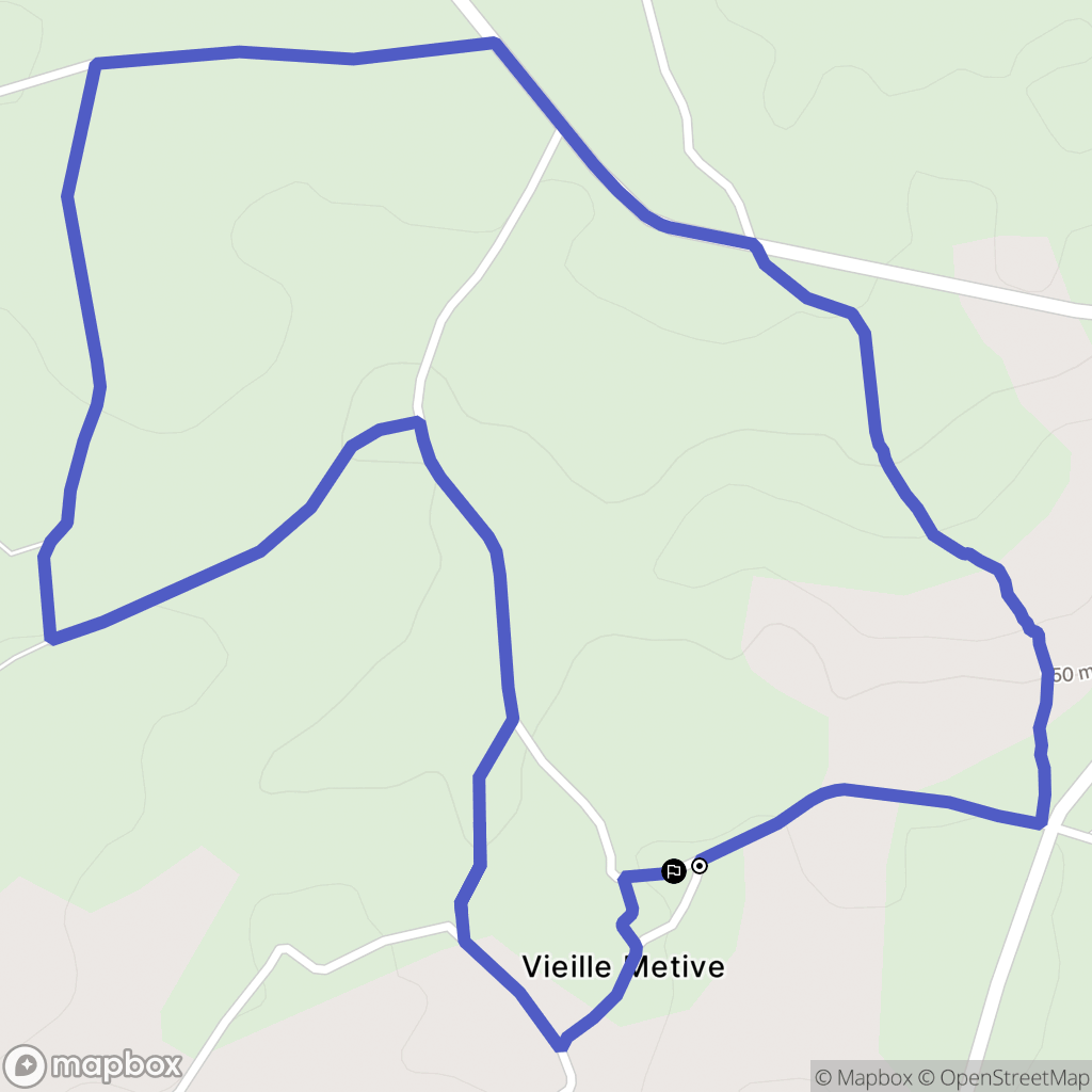 Asnois : carte du parcours de randonnée - France