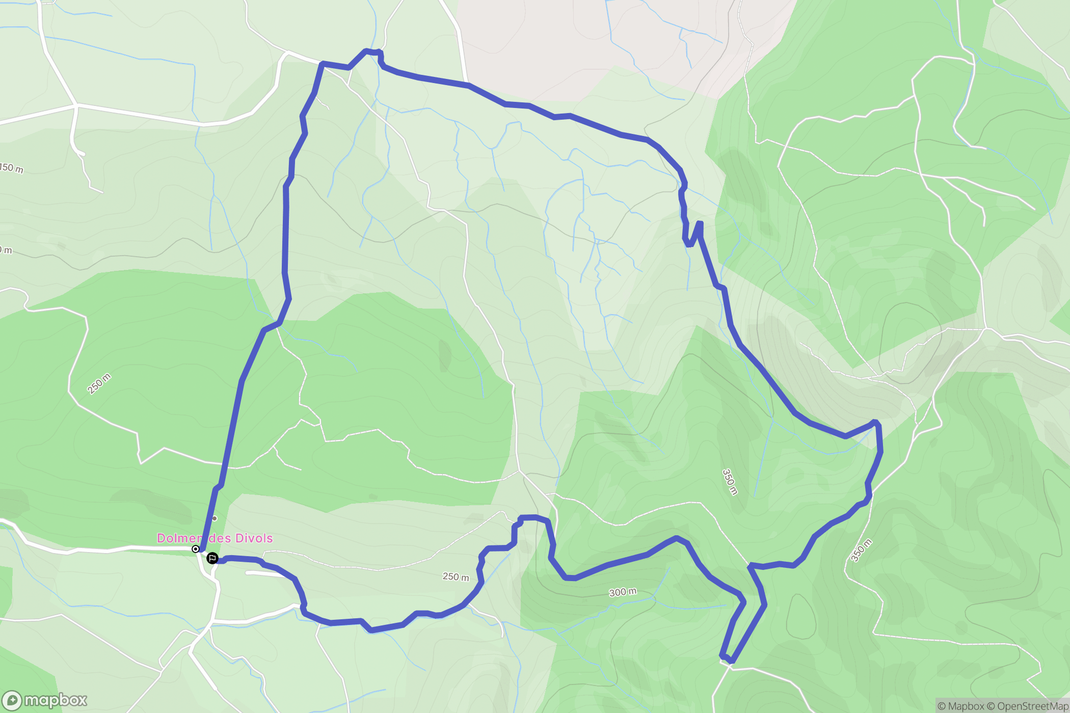 Beaulieu : carte du parcours de randonnée - France