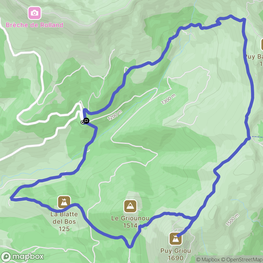 Mandailles-Saint-Julien : carte du parcours de randonnée - France