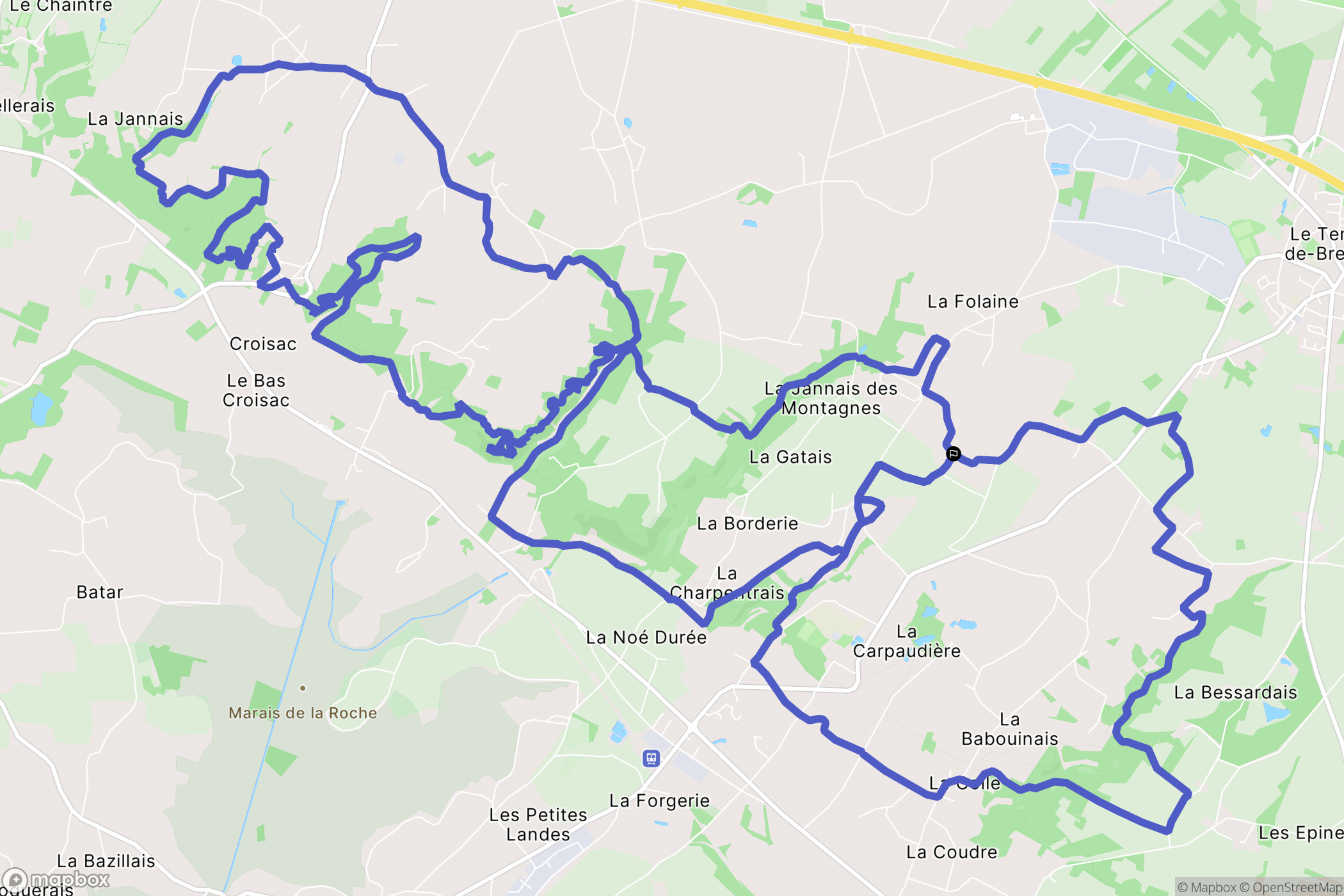 Cordemais : carte du parcours de randonnée - France