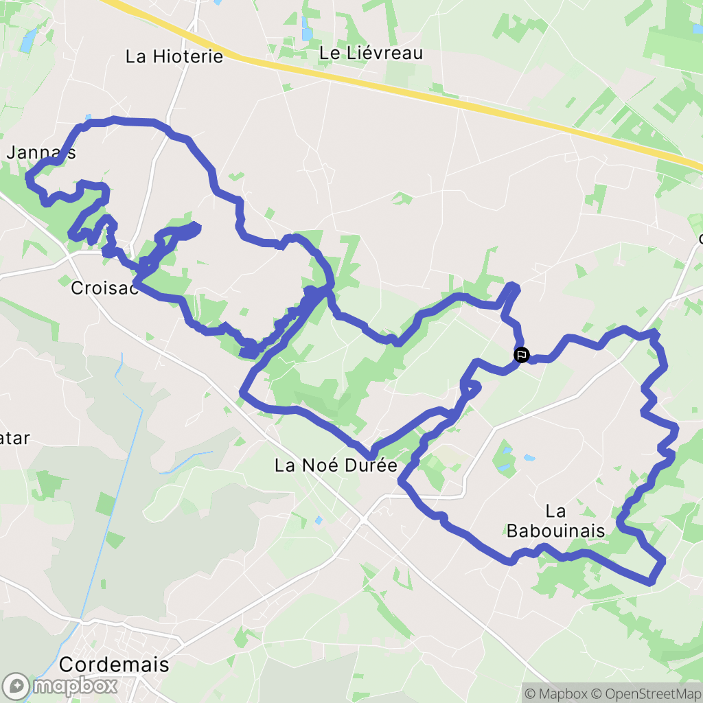 Cordemais : carte du parcours de randonnée - France
