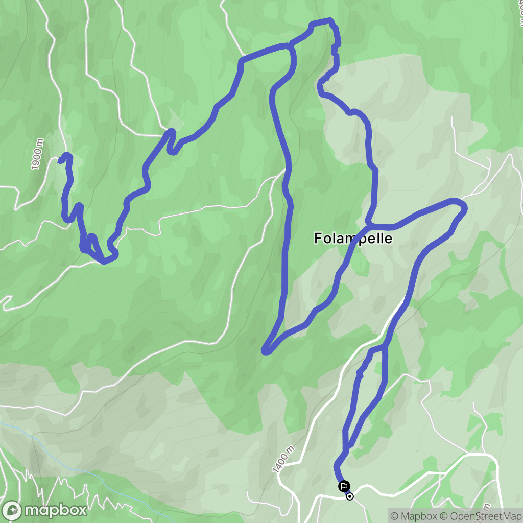 Embrun : carte du parcours de randonnée - France