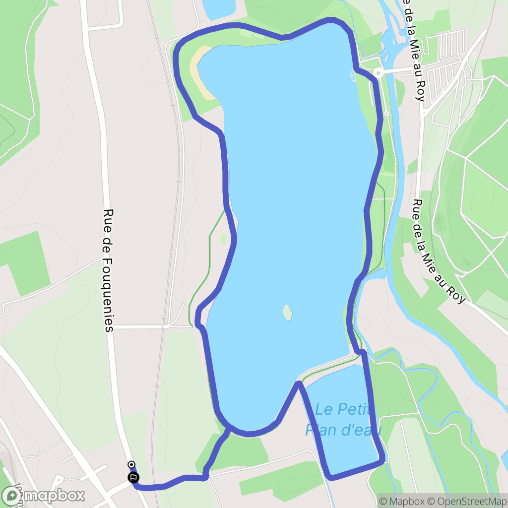 Beauvais : carte du parcours de randonnée - France