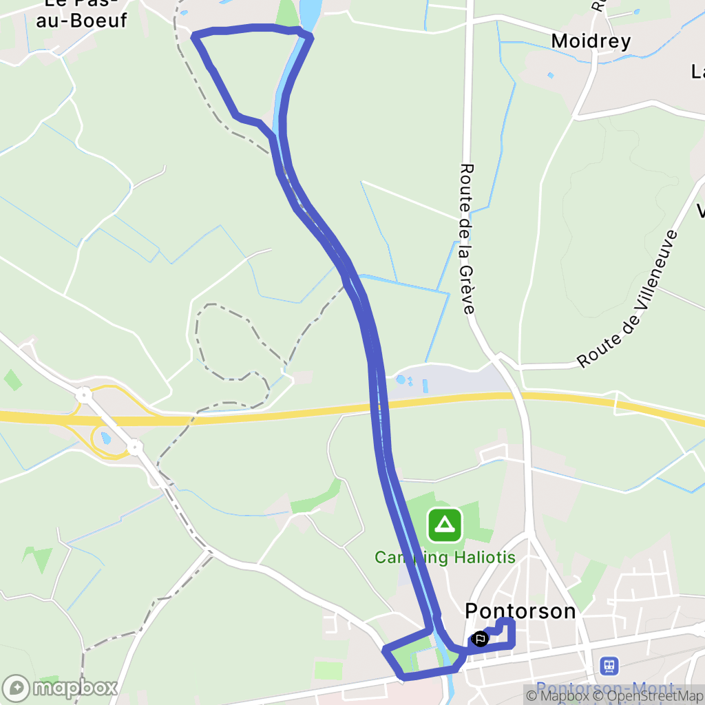 Pontorson : carte du parcours de randonnée - France