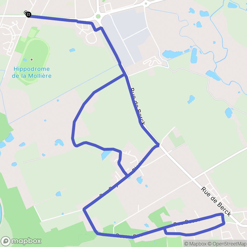 Berck : carte du parcours de randonnée - France