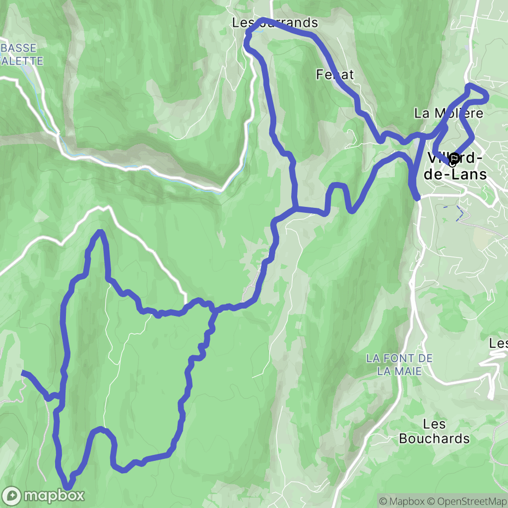 Villard-de-Lans : carte du parcours de randonnée - France