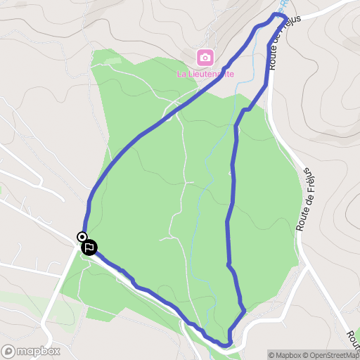 Puget-sur-Argens : carte du parcours de randonnée - France