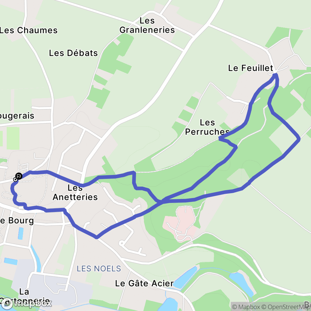 Truyes : carte du parcours de randonnée - France