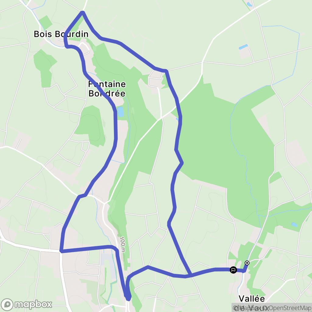 Chançay : carte du parcours de randonnée - France