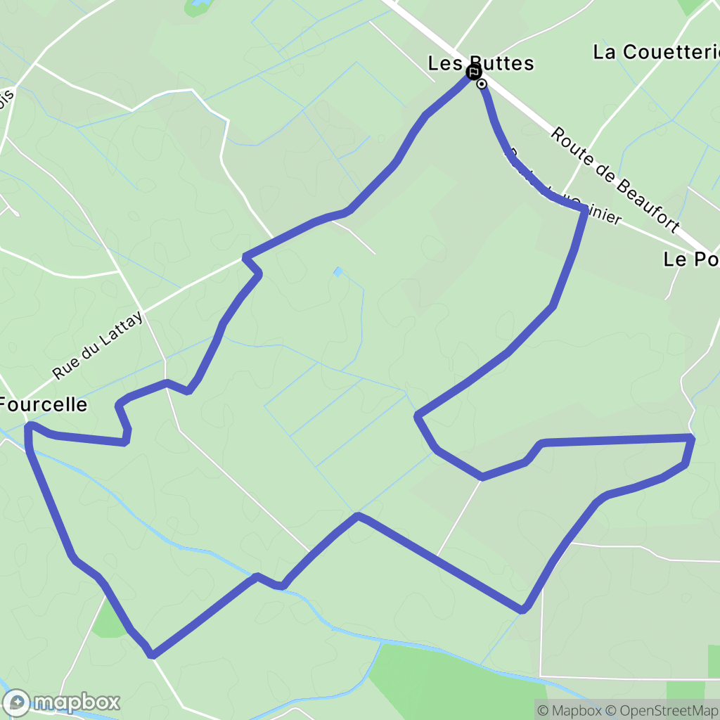 Les Bois d'Anjou : carte du parcours de randonnée - France