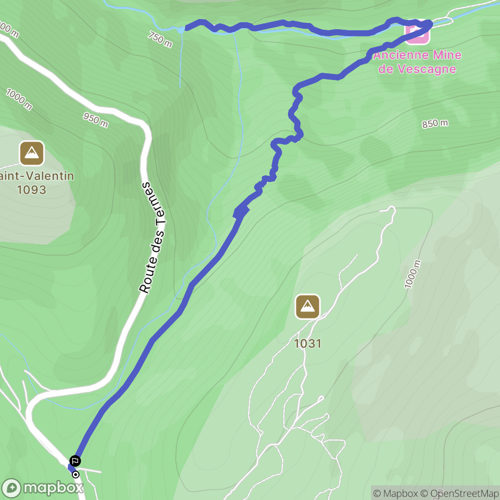 Coursegoules : carte du parcours de randonnée - France