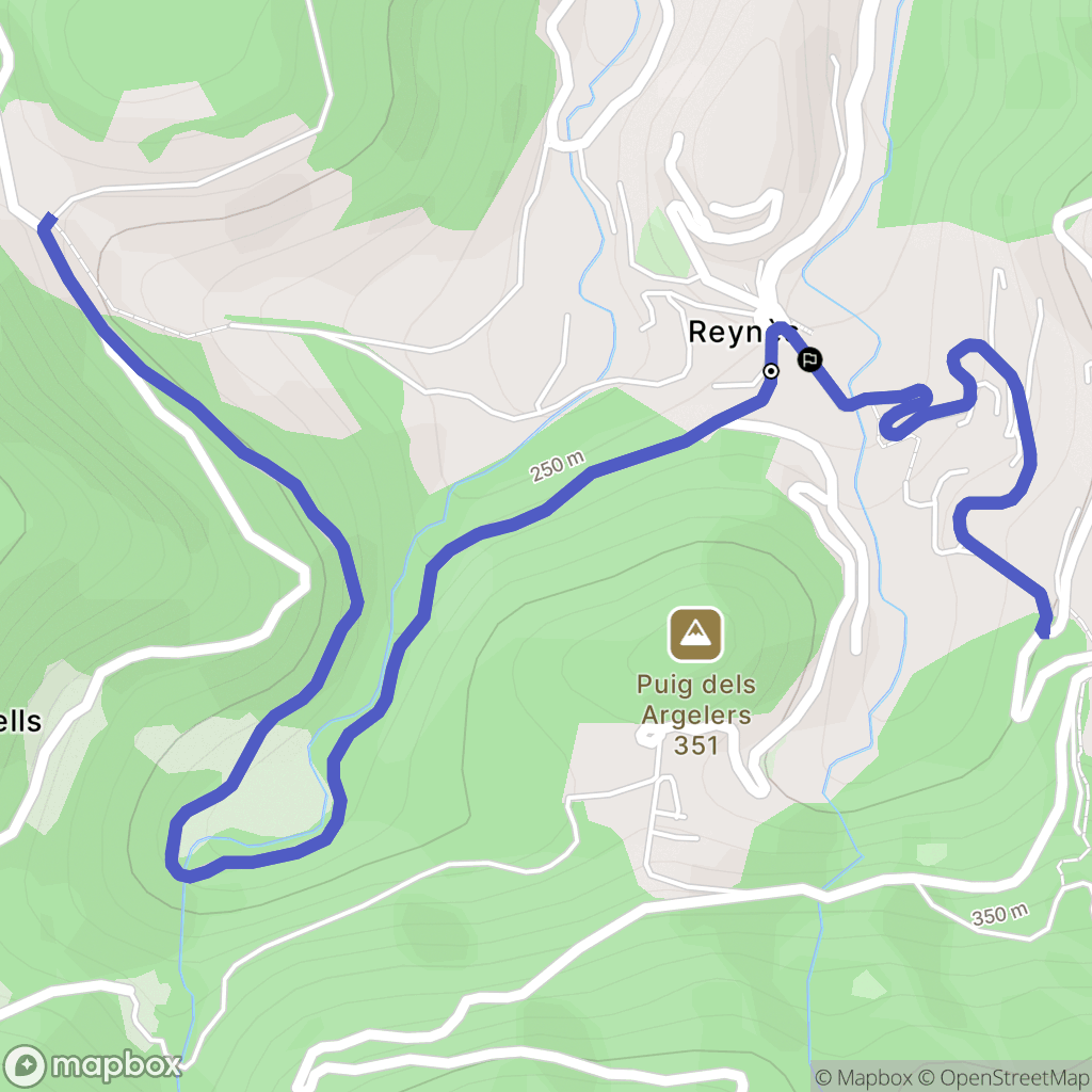 Reynes : carte du parcours de randonnée - France