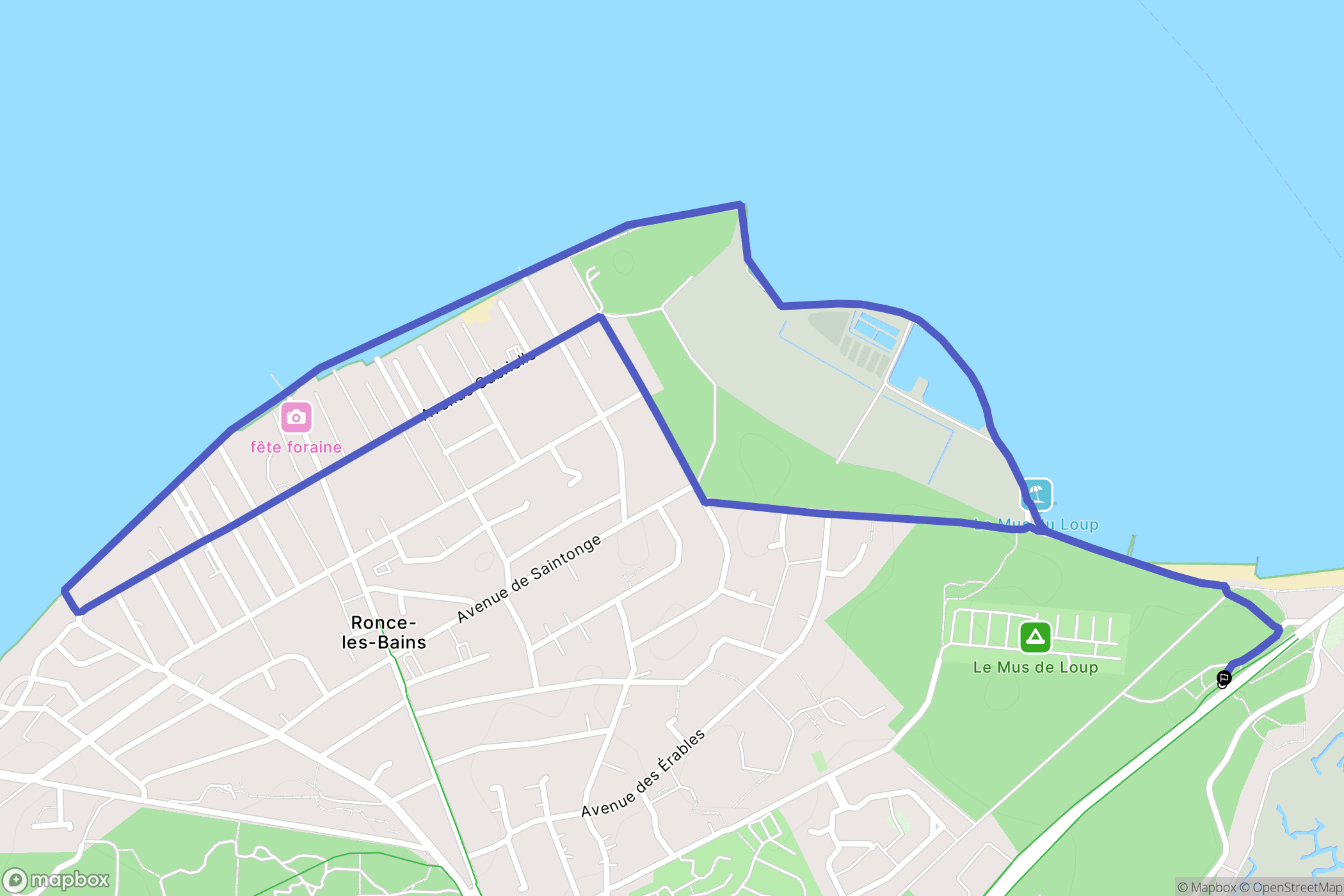 La Tremblade : carte du parcours de randonnée - France