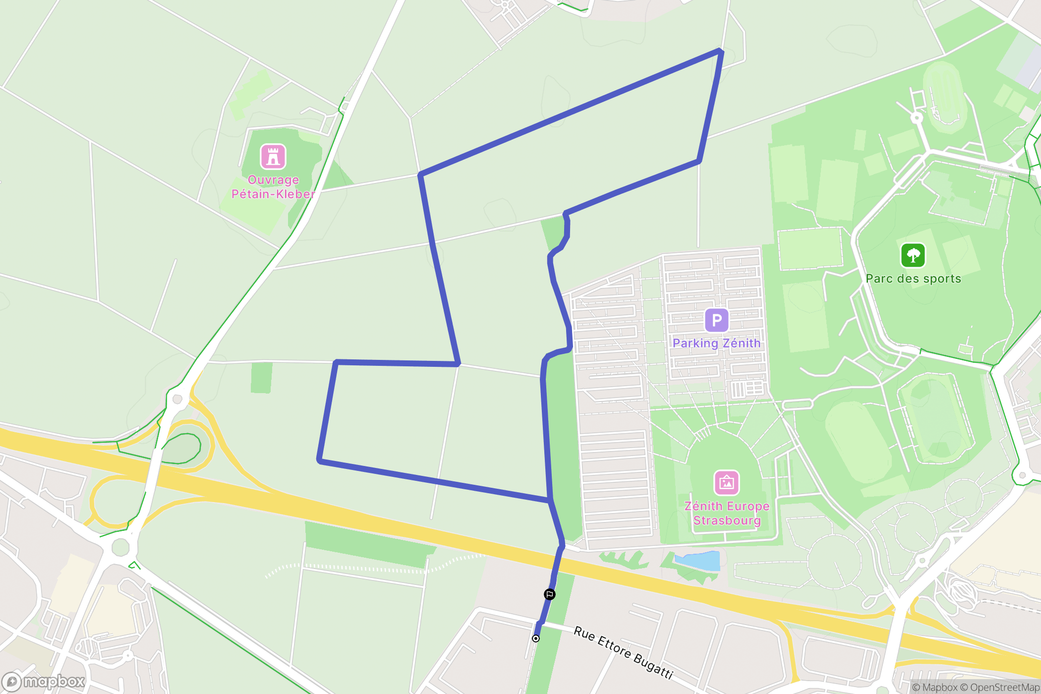 Eckbolsheim : carte du parcours de randonnée - France