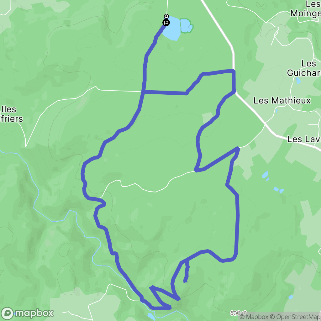 Quarré-les-Tombes : carte du parcours de randonnée - France