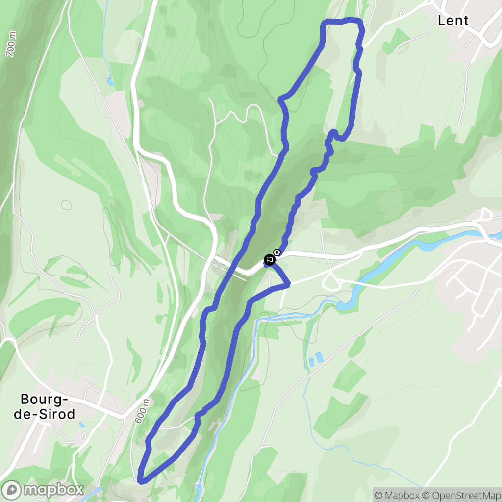 Sirod : carte du parcours de randonnée - France