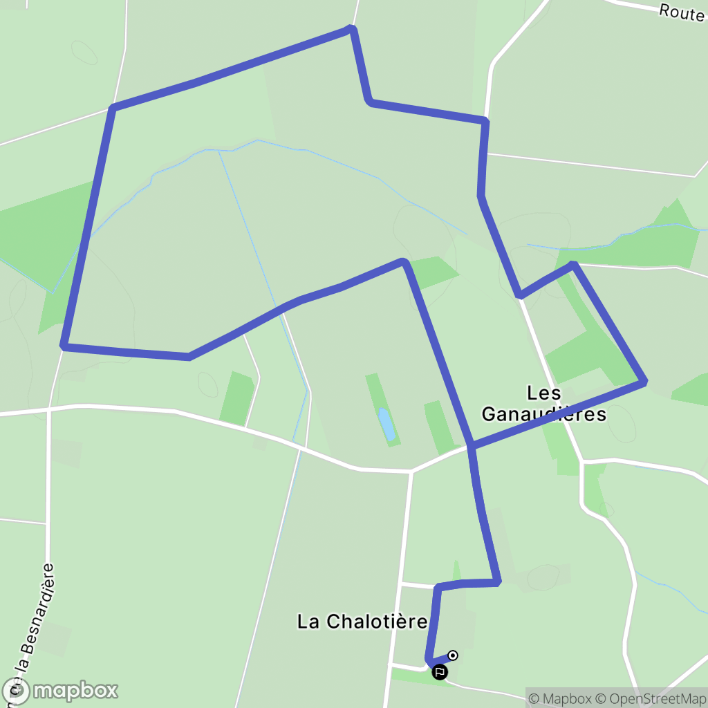 Loire-Authion : carte du parcours de randonnée - France
