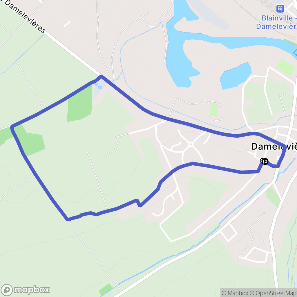 Damelevières : carte du parcours de randonnée - France