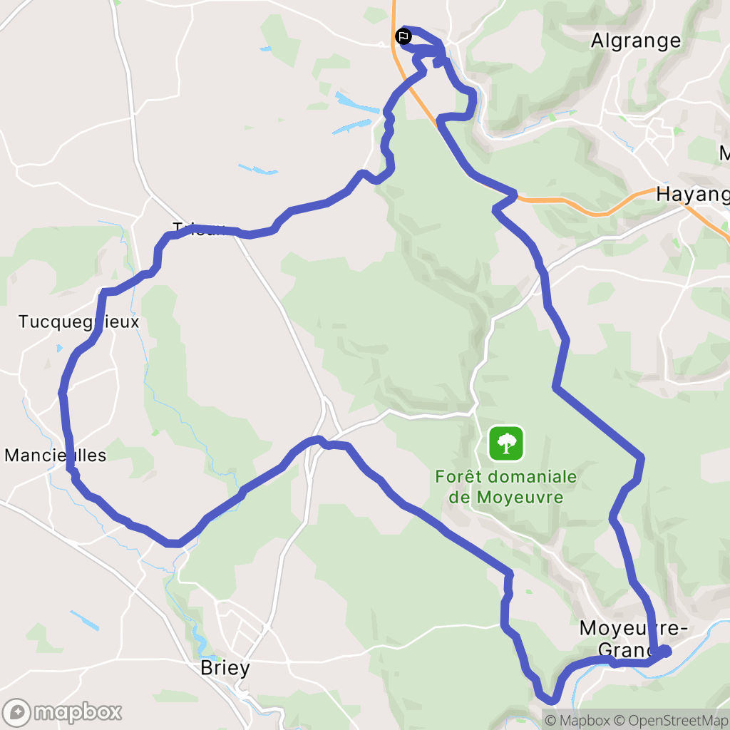 Fontoy : carte du parcours de randonnée - France