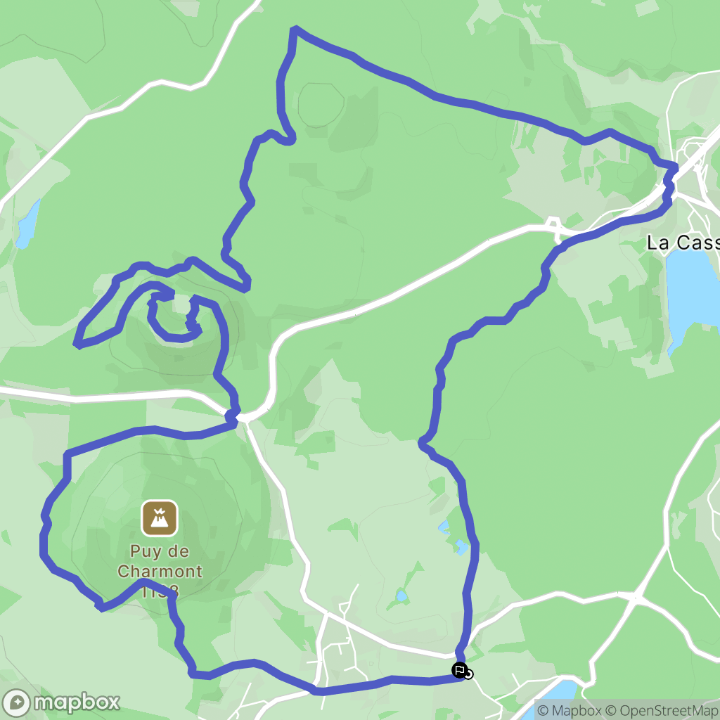Aydat : carte du parcours de randonnée - France