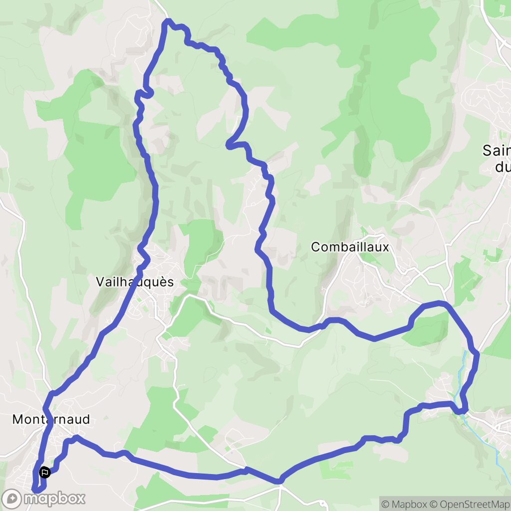 Montarnaud : carte du parcours de randonnée - France