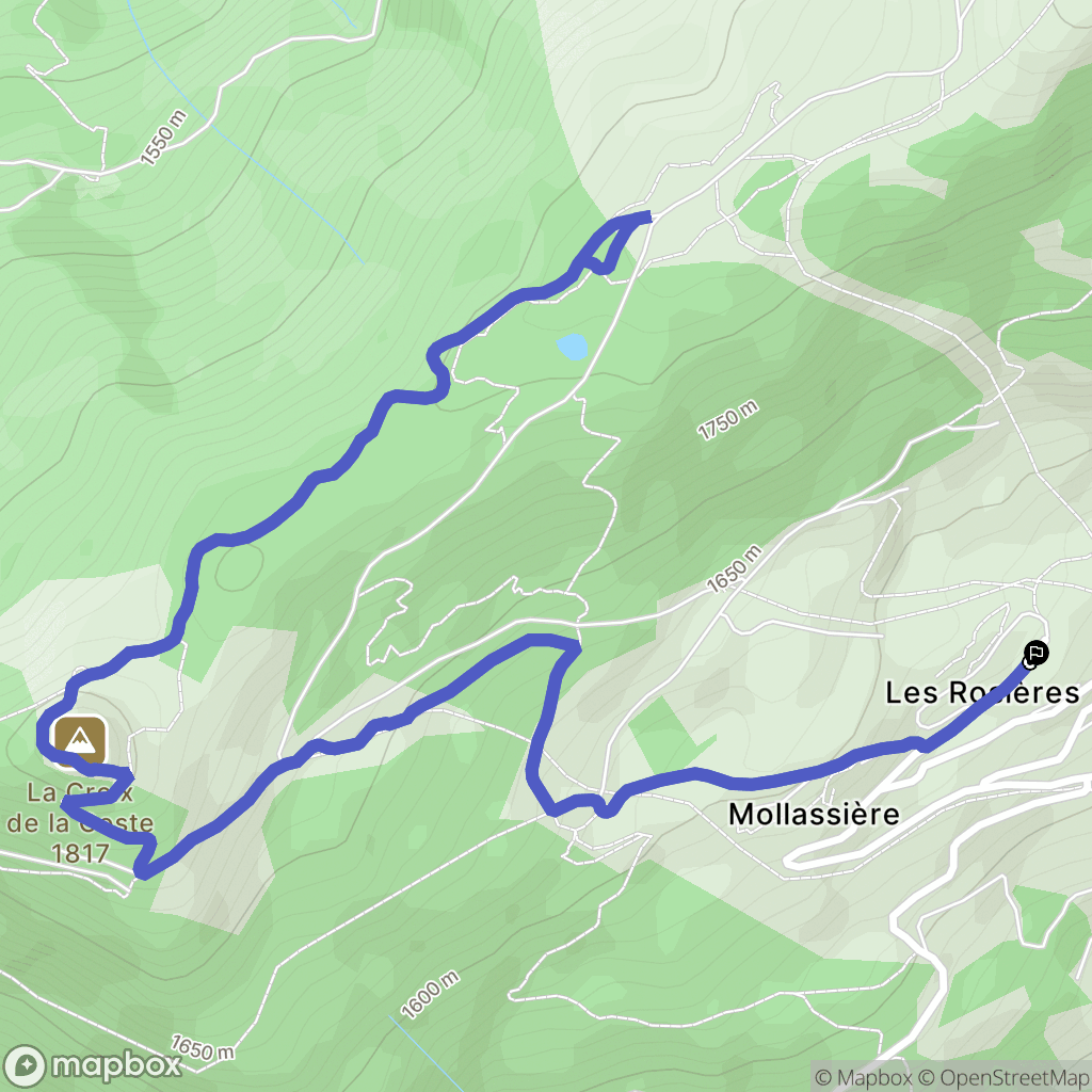 Villard-sur-Doron : carte du parcours de randonnée - France