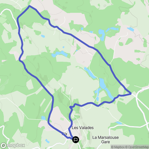 Aix : carte du parcours de randonnée - France