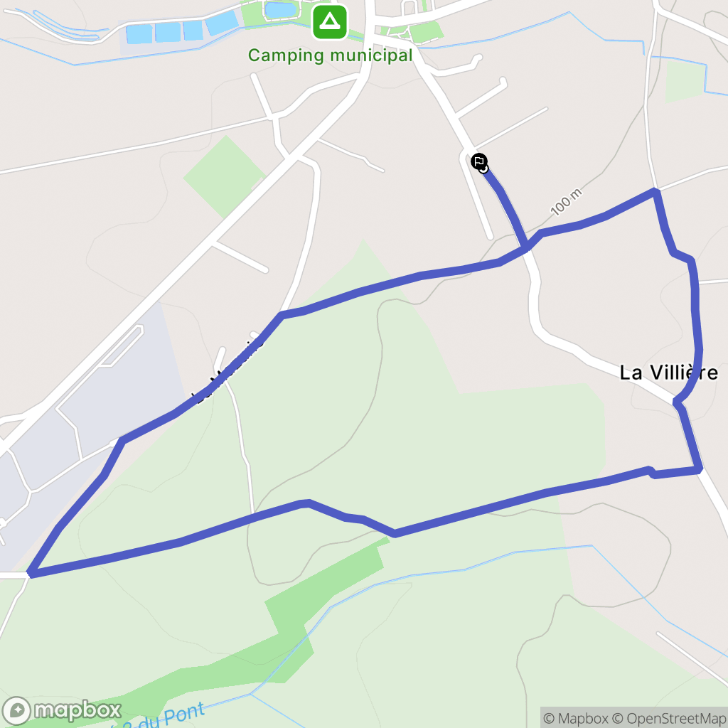 Domjean : carte du parcours de randonnée - France