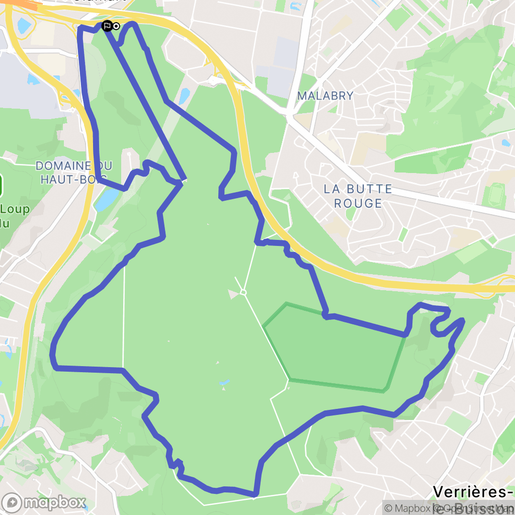 Châtenay-Malabry : carte du parcours de randonnée - France