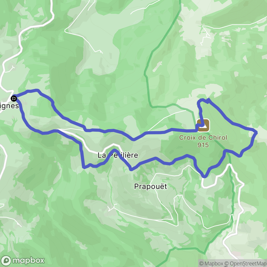 Burdignes : carte du parcours de randonnée - France