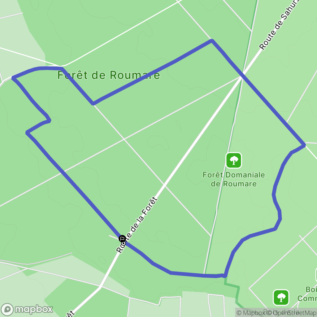 Sahurs : carte du parcours de randonnée - France