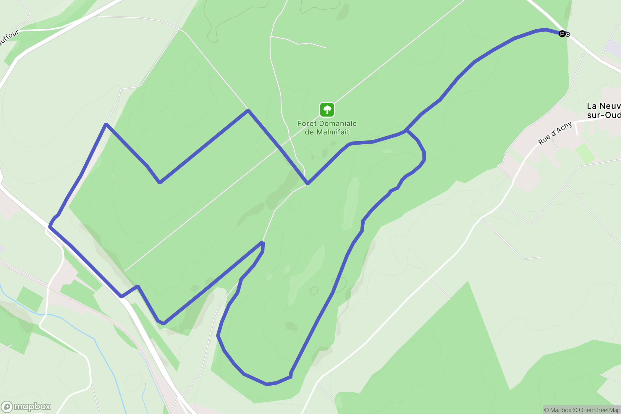 Haute-Épine : carte du parcours de randonnée - France