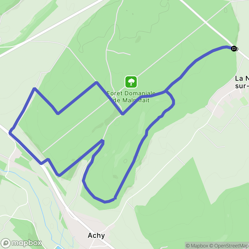 Haute-Épine : carte du parcours de randonnée - France