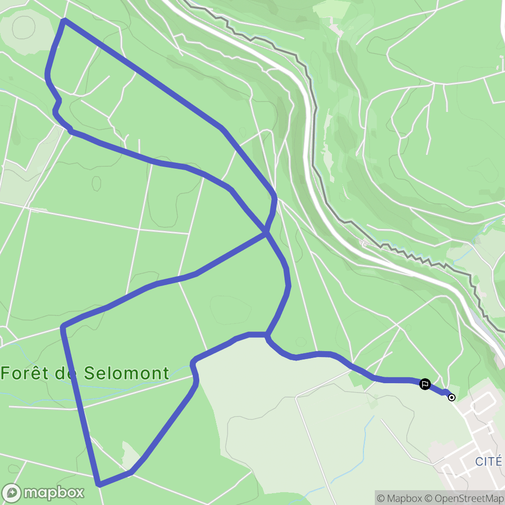 Hussigny-Godbrange : carte du parcours de randonnée - France