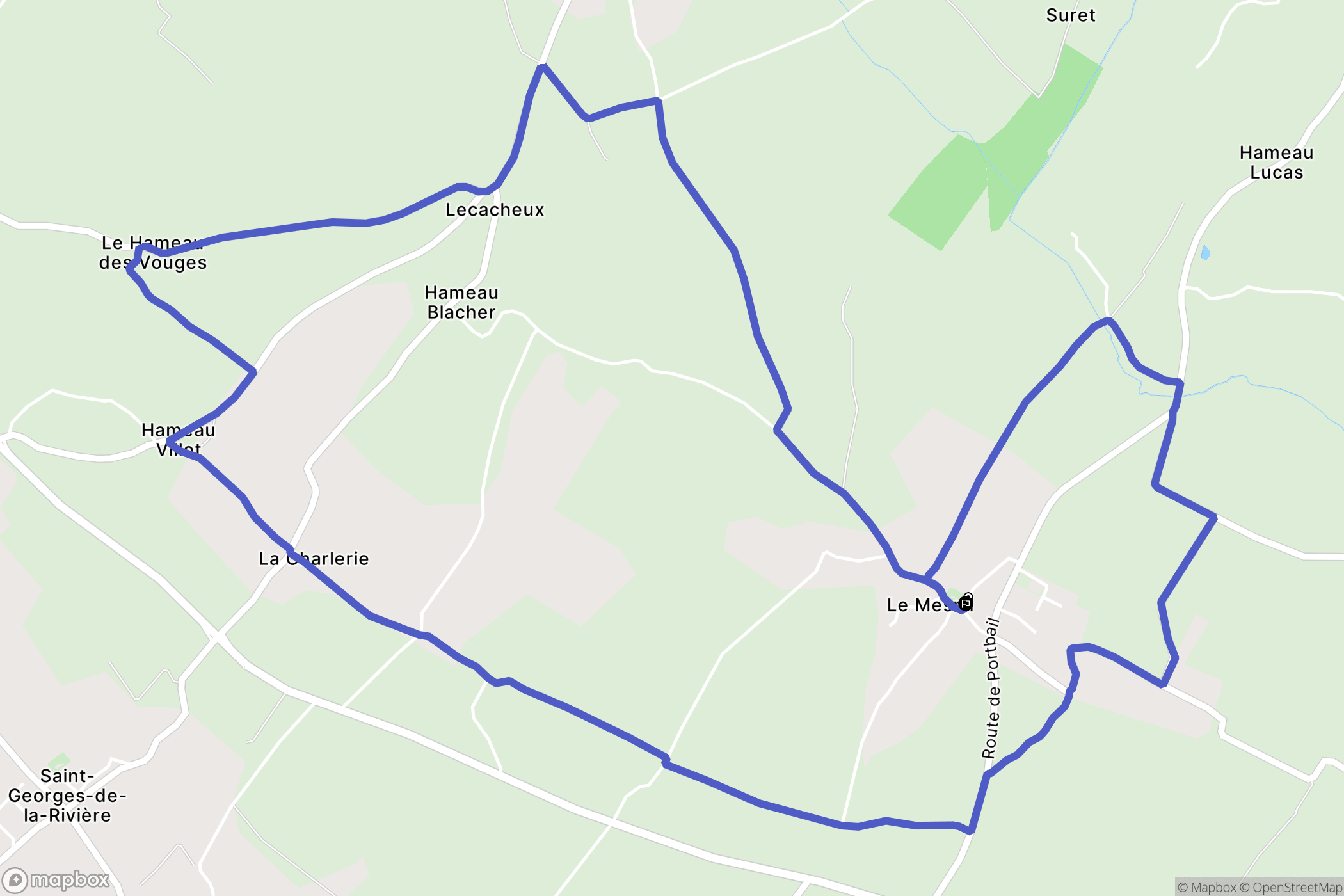 Le Mesnil : carte du parcours de randonnée - France
