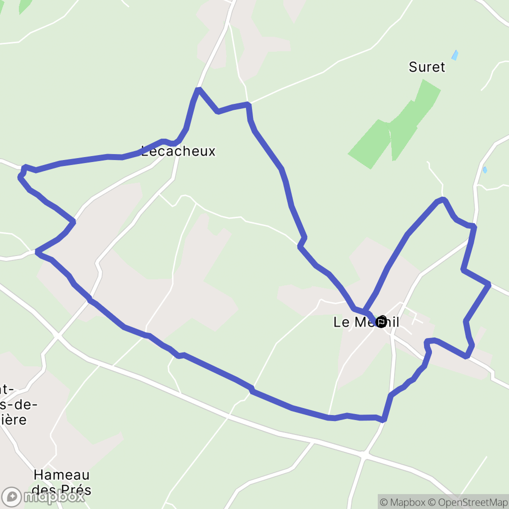 Le Mesnil : carte du parcours de randonnée - France