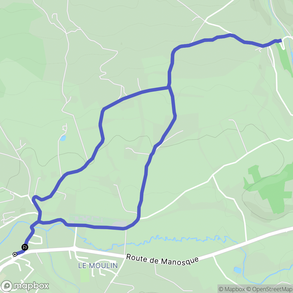 Reillanne : carte du parcours de randonnée - France