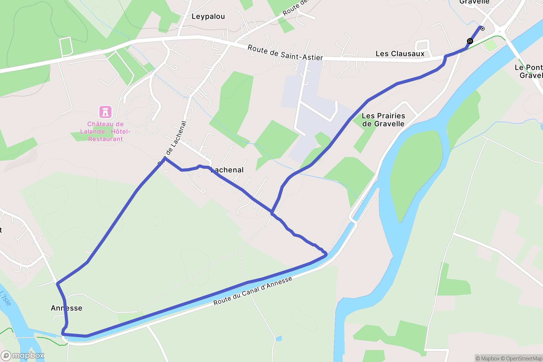 Annesse-et-Beaulieu : carte du parcours de randonnée - France