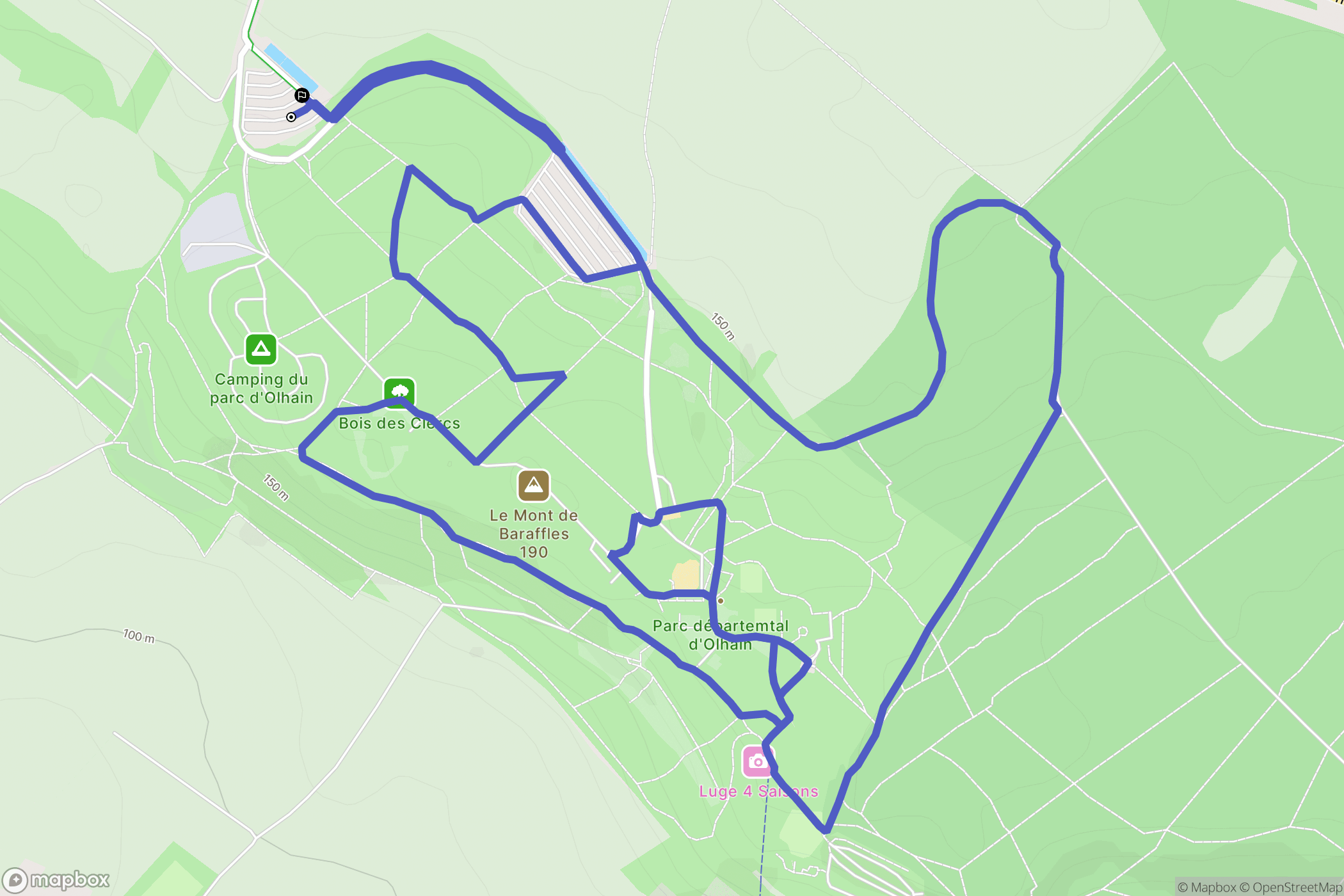 Maisnil-lès-Ruitz : carte du parcours de randonnée - France