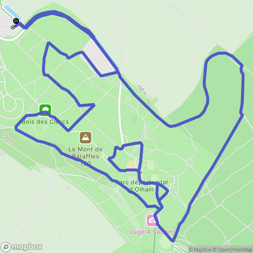 Maisnil-lès-Ruitz : carte du parcours de randonnée - France