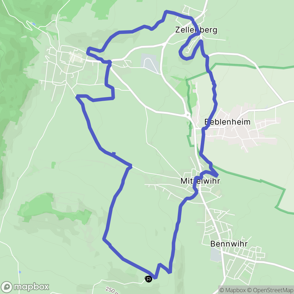 Kaysersberg-Vignoble : carte du parcours de randonnée - France
