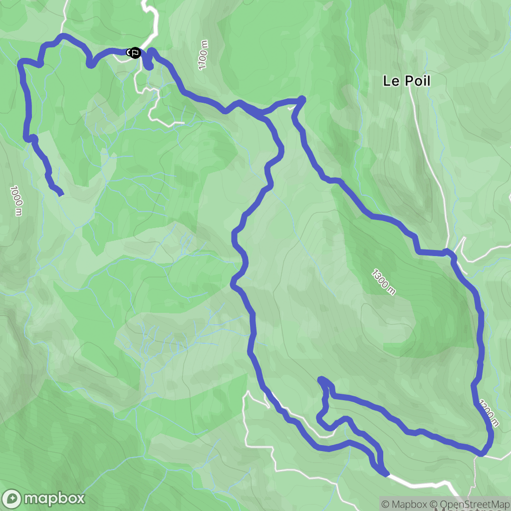 Senez : carte du parcours de randonnée - France